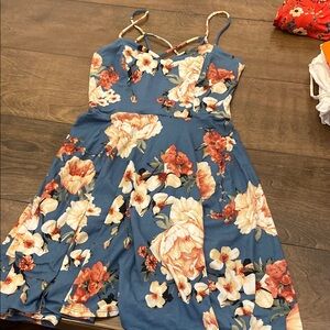 Floral Blue Dress